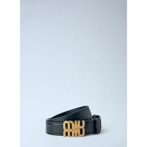 Miu Miu Men Logo Buckle Leather Belt